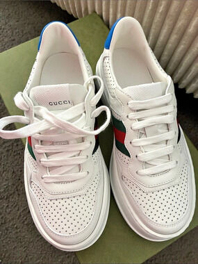 Gucci Ace sneaker Color Block Sneakers in White & Blue EU 36  New with box! And